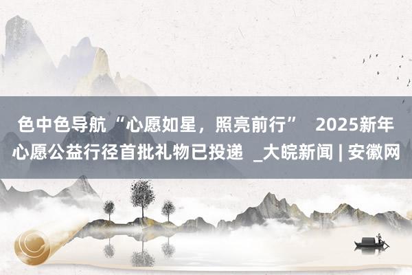 色中色导航 “心愿如星，照亮前行”   2025新年心愿公益行径首批礼物已投递  _大皖新闻 | 安徽网