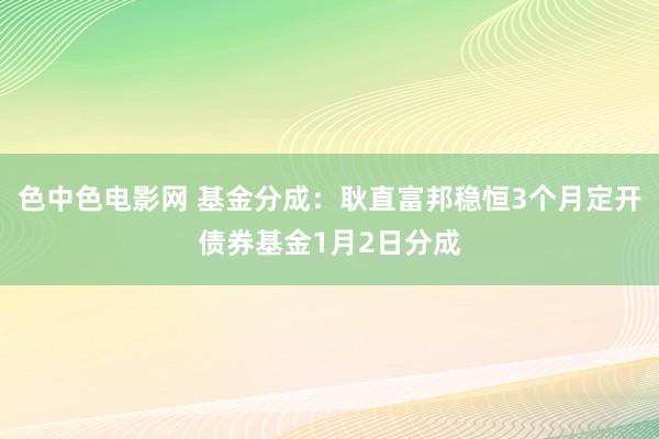色中色电影网 基金分成：耿直富邦稳恒3个月定开债券基金1月2日分成