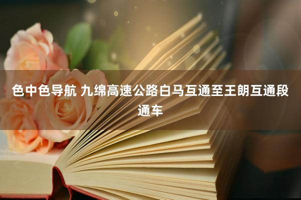 色中色导航 九绵高速公路白马互通至王朗互通段通车