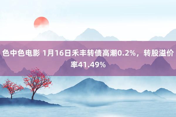 色中色电影 1月16日禾丰转债高潮0.2%，转股溢价率41.49%